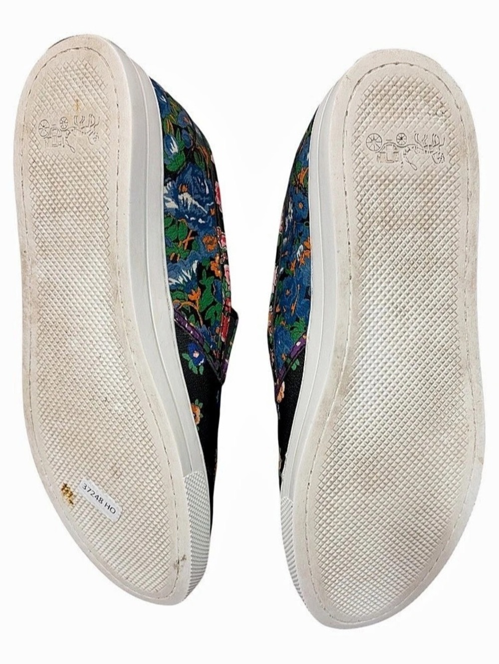 Coach Floral Slip-On Sneakers in Black - Picture 5 of 6